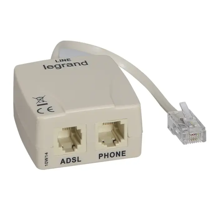 Filtre ADSL pour accès téléphone et internet dans coffret multimédi