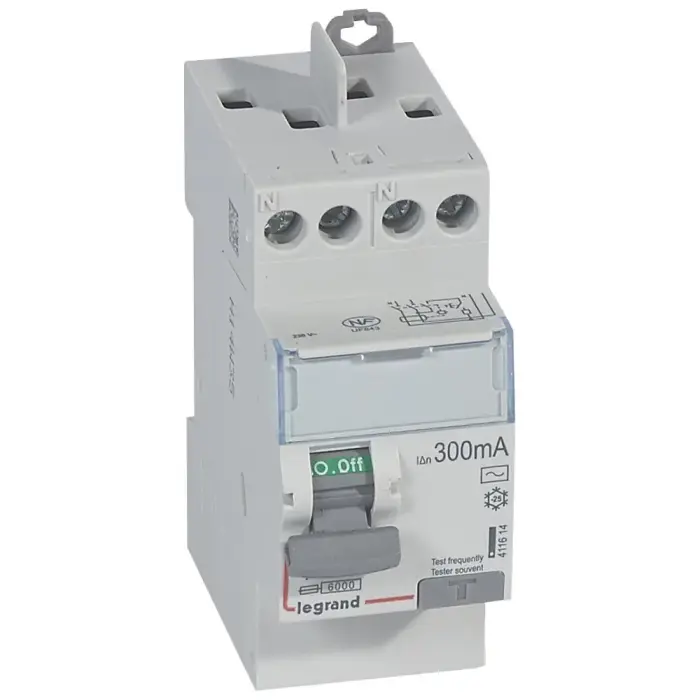 Interrupteur différentiel 2P 40A 300mA type AC à bornes - HAGER