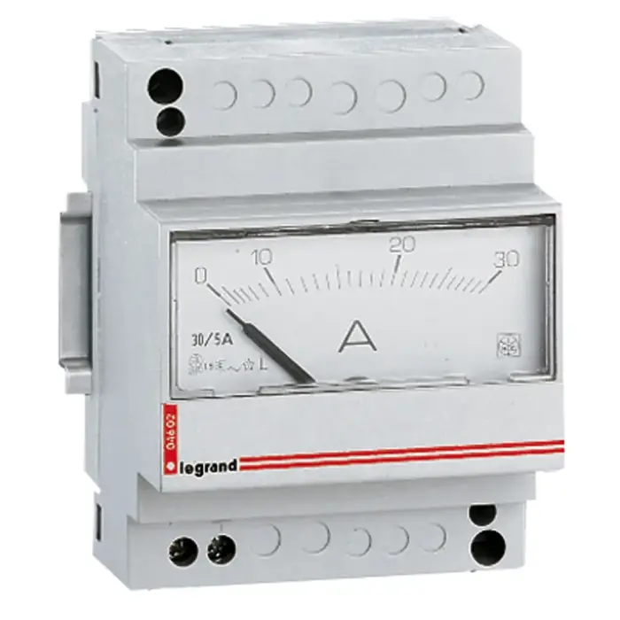 Ampèremètre analogique modulaire avec branchement direct en courant  alternatif ou continu - 4 modules