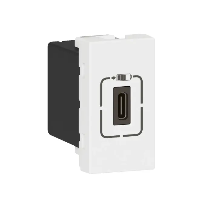 Legrand - Mosaic - Chargeur Simple USB Type-C - 3A - 30W Power
